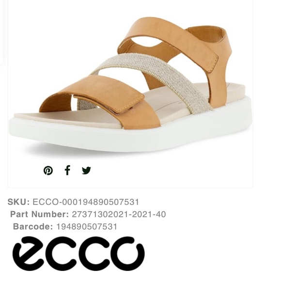 Ecco Women’s Sandal Flow Two Band size 9-9.5 - Picture 2 of 6